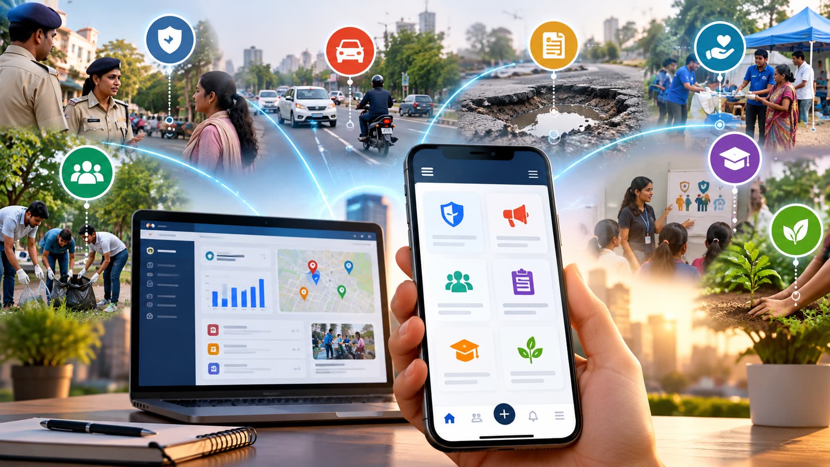 Civic technology solutions connecting citizens, social workers and community organizations